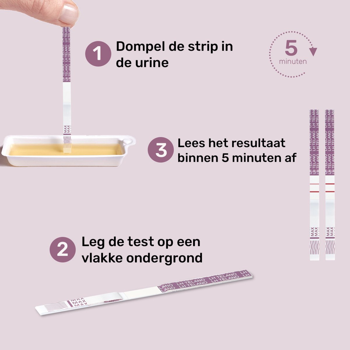 Telano Ovulatietest Premium 30 stuks Dipstick - Ovulatiekalender - Extra Brede Strip van 5 mm - Vergroot je kans op Zwangerschap - Ovulatietesten Strip – foto 7