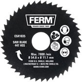 FERM - CSA1035 - Precisie - zaagblad - 44HSS - Diameter: - 54,8mm - Asgat: - 11,1mm - Voor zagen van - Hout - Laminaat - MDF - Spaanplaat - Universeel - Zeer geschikt voor - CSM1035 - CSM1038 - Precisie-cirkelzaag - Zaagdiepte: - 12mm