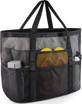 BOTC Strandtas - Hoge Kwaliteit - Vakken & Groot Draagvermogen - Strand tas - Zwart