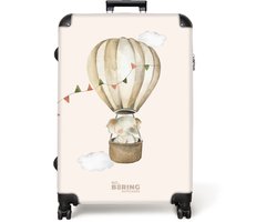 NoBoringSuitcases.com NoBoringSuitcases.com® - Koffer groot - Reiskoffer lichtgewicht - Olifant in een luchtballon - Rolkoffer met 4 wielen - Grote trolley XL - 98 liter bagage