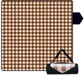 Fuegobird- Picknickdeken-200 x 200 cm-Stranddeken- Opvouwbare campingdeken- Waterdicht- Zanddichte picknickmat- Draagbare tuin-strandmat- Machinewasbaar- voor kamperen- Tuin- Park- Strand-geschikt voor kinderen's kruipdeken (Bruin)