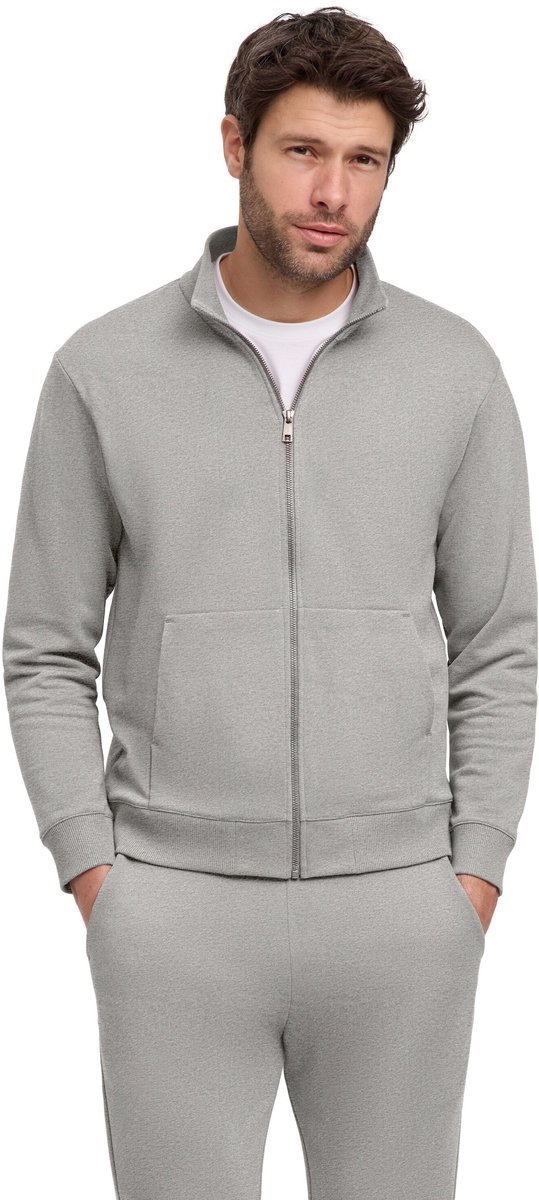 FALKE Basic Apparel Light Sweat Zip zacht comfortabel katoen sweater heren grijs - maat M