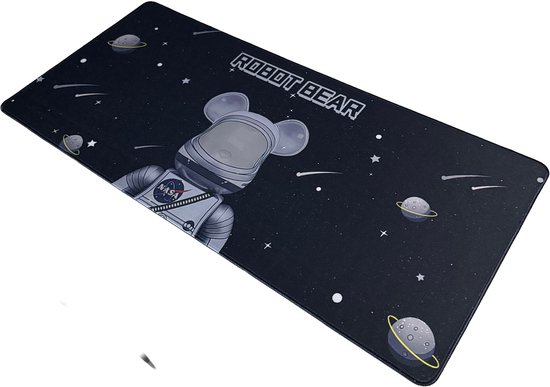 Tapis de souris Robot Bear XXL - Gaming - 900 x 400 x 3 mm - Antidérapant