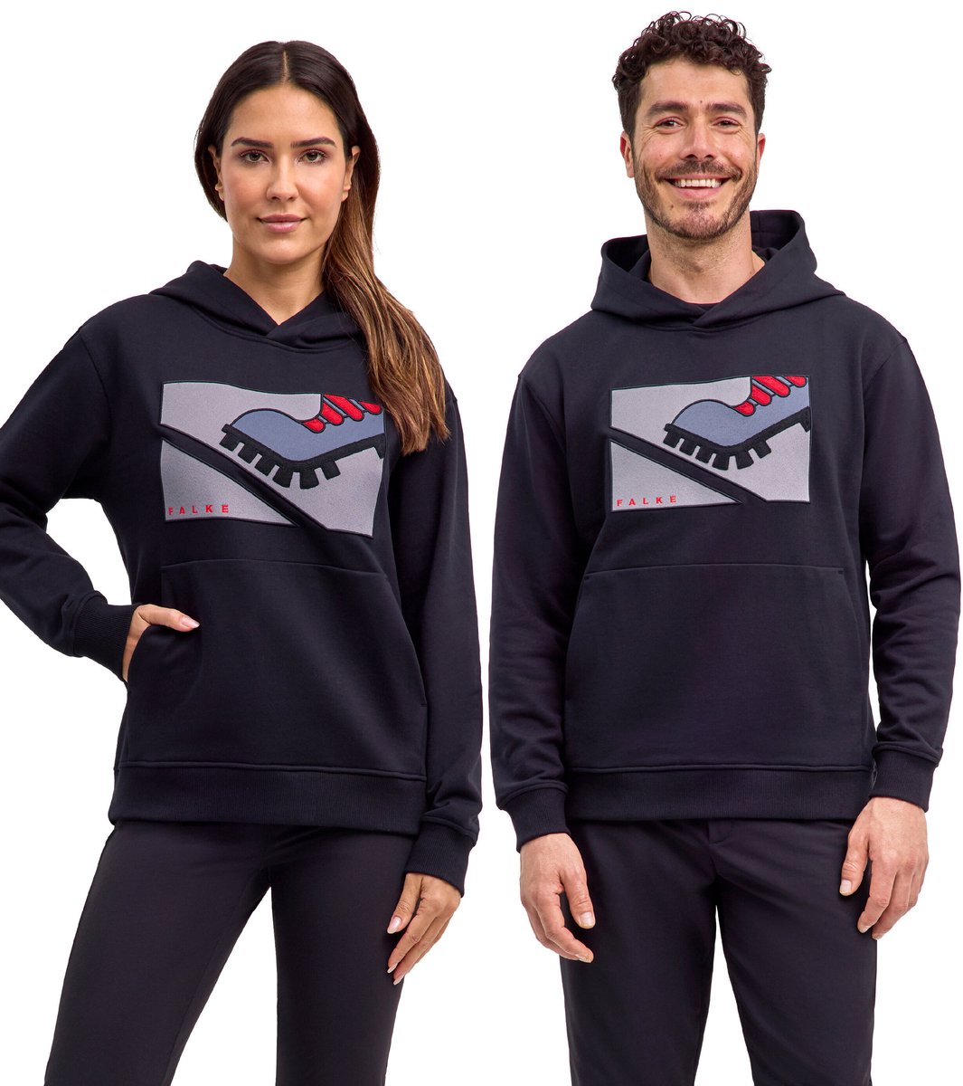 FALKE TK 130 Years verwarmend katoen hoodie heren Zwart