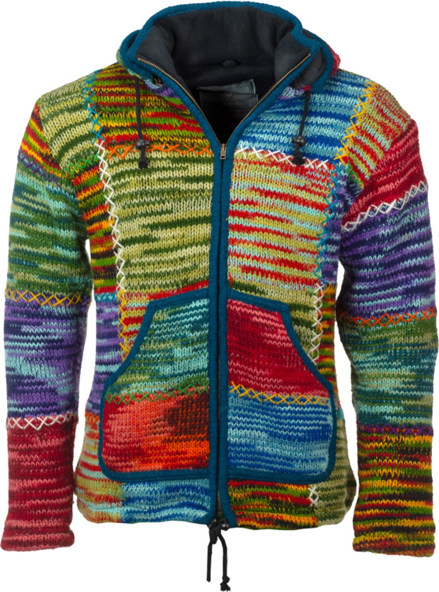 Pure Wool Damesvest Dani WJK-2405 - Geel multi - M