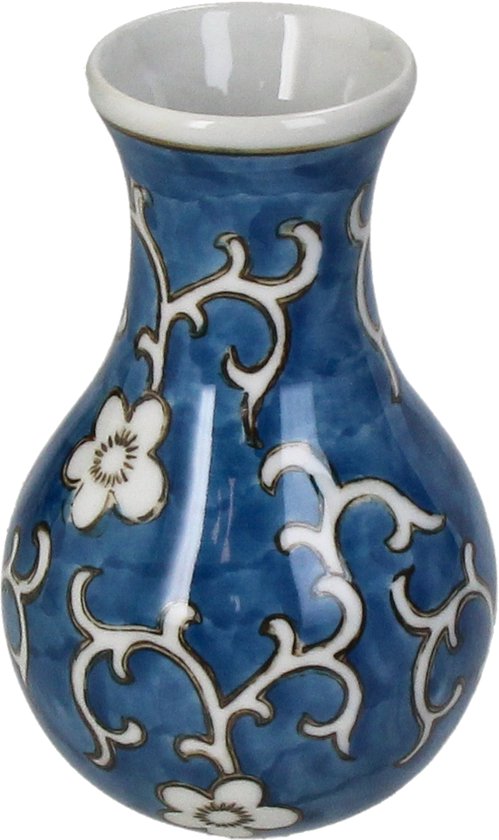 Vase HD Collection Porcelaine Blauw 7,5x7,5x12cm