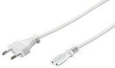 Bol.com Stroomkabel euro plug naar C7 3m wit aanbieding