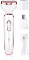 Bol.com KZQ 4 in 1 scheerapparaat voor dames - elektrisch scheerapparaat - nat en droog - oplaadbaar via USB - voor gezicht neus... aanbieding