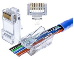 DANICOM UTP CAT6 RJ45 Doorsteek Connector - Pass through voor soepele kern - 10 stuks