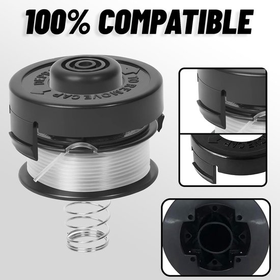 A6226 Spoel met draad compatibel met Black and Decker ST4400 ST4500 ST5000 GL250 GL310 GL360 GL360SB, spoel met draadtrimmer voor Black and Decker A6226 GL360, lang 6 m, diameter 1,6 mm (3+1+1 stuks) van Poweka — afbeelding 2