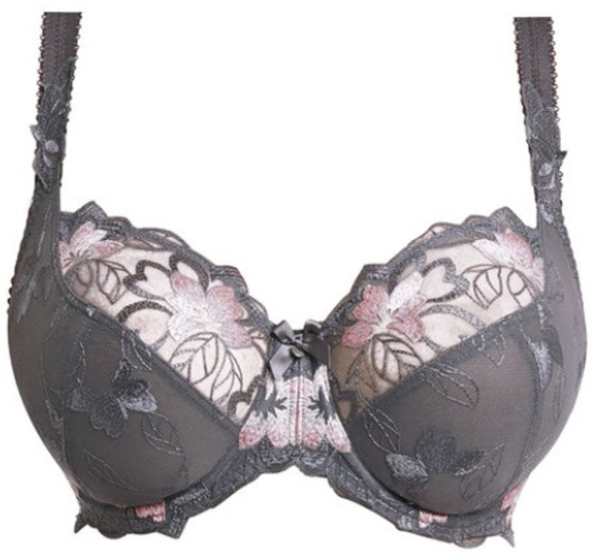Fantasie Leona Beha Kleur Grijs met bloemen Maat 75D