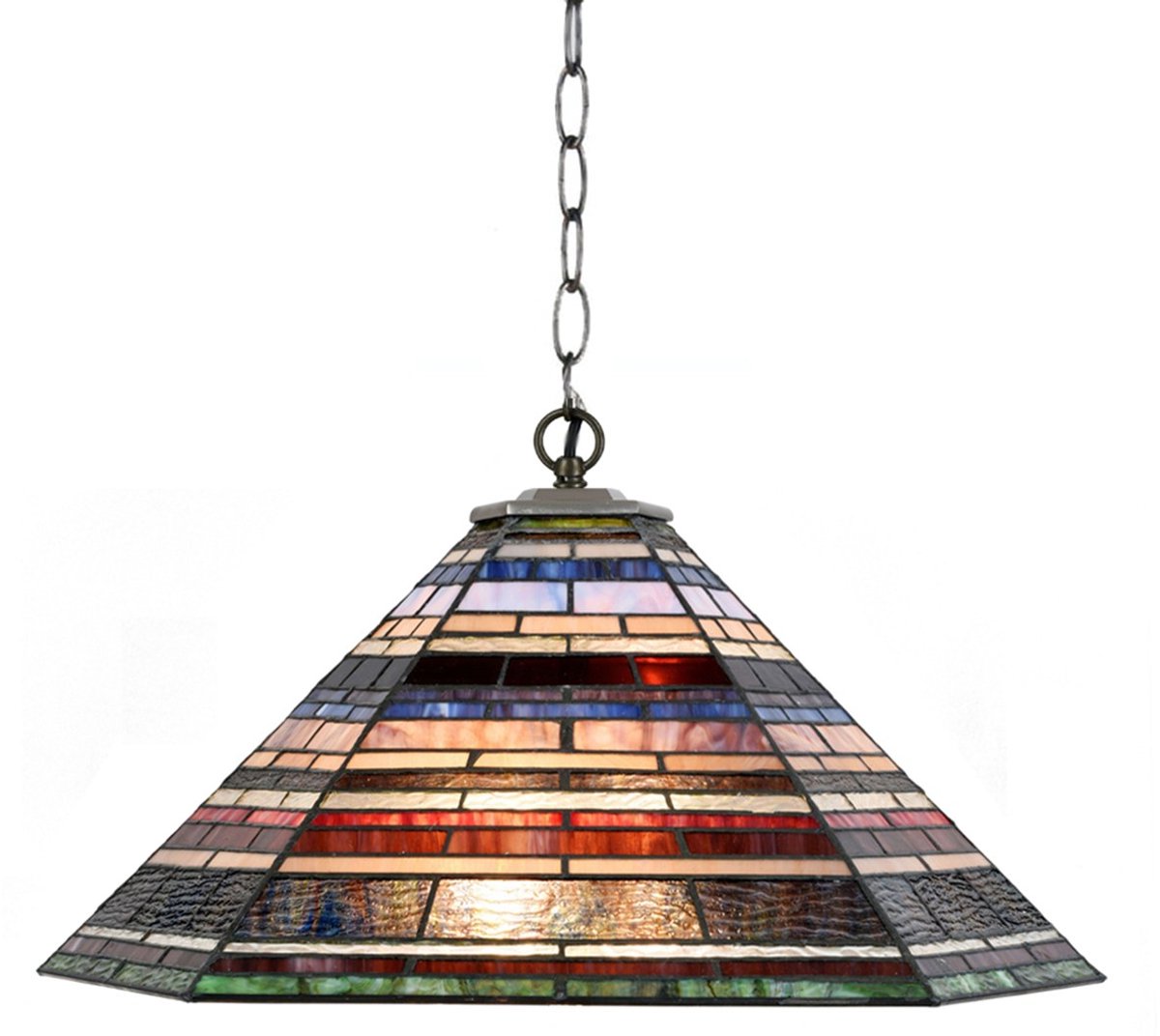 Coloured by Art Tiffany Hanglamp Industrial large - Art Deco Trade Multicolour