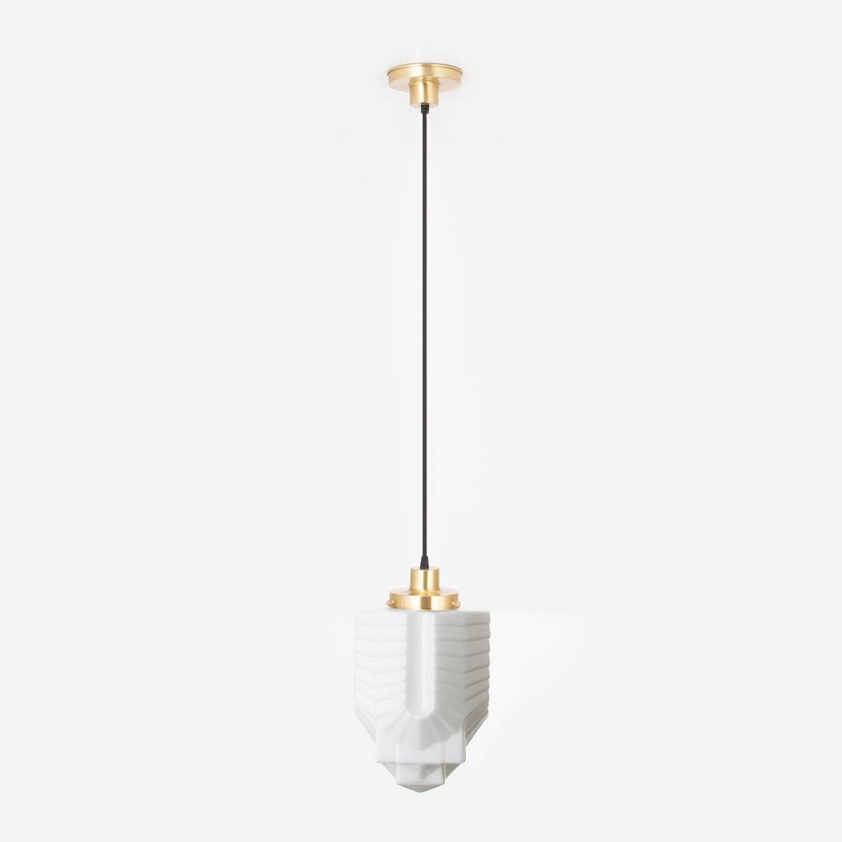 Hanglamp aan snoer ''Chrysler'' 20's Messing - Art Deco Trade