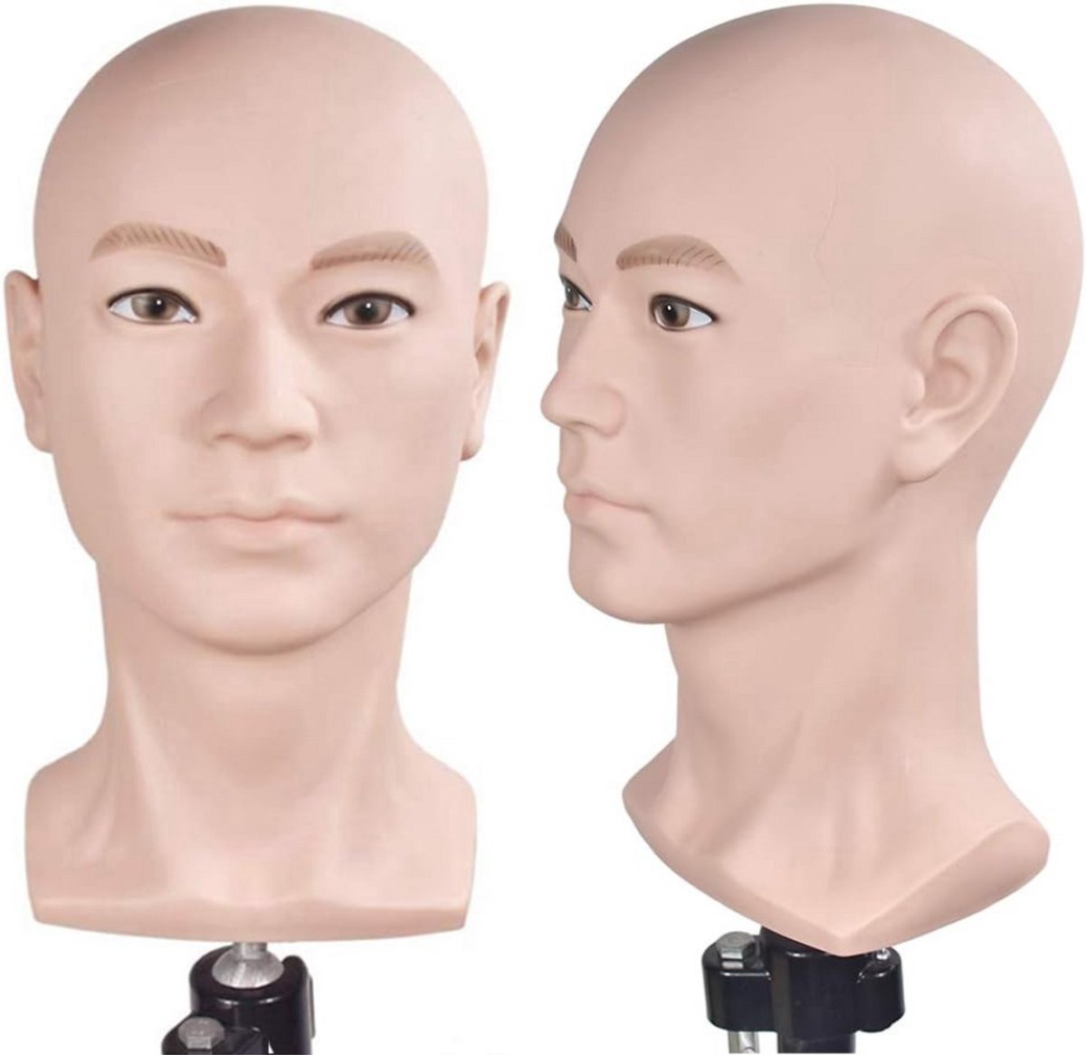 Thuys – Paspop Hoofd – Mannequin Hoofd – Pashoofd – 17cm x 17cm x 28cm – Donkerbruin
