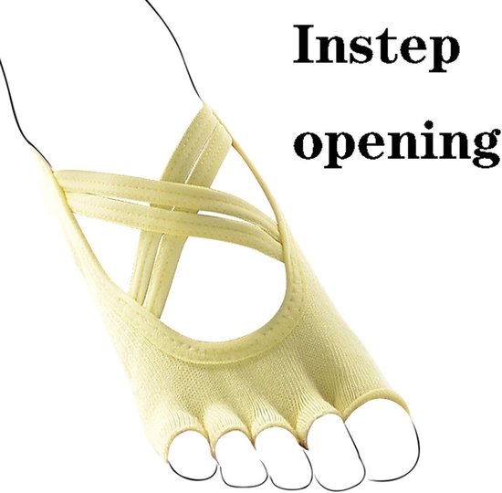 2 paar antislip Pilates-sokken - Yoga Sokken voor dames - Ademende sportsokken met grip - Yogasokken met gespleten teen - Dubbele kruisband antislip vloersokken - Perfect voor ballet, pilates en yoga — afbeelding 5