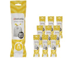Brabantia PerfectFit Vuilniszakken - 3 l - Code A - 10 rollen x 20 stuks