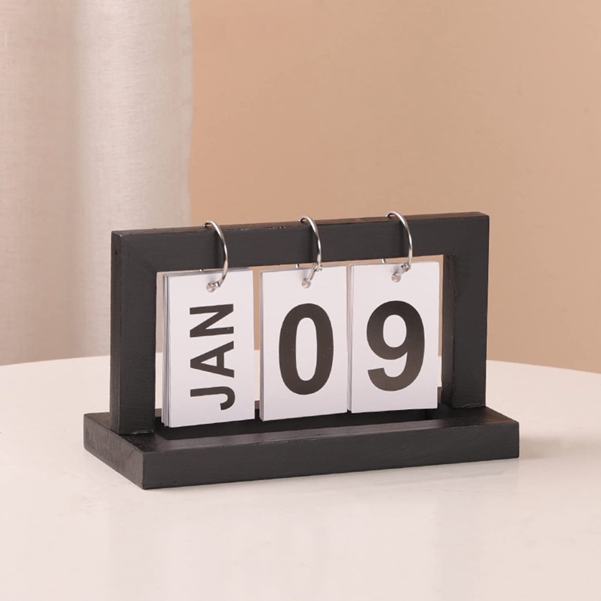 Ibenzoa® Eeuwige Houten Klapkalender - Vintage Tafeldecoratie