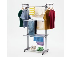 4 Tier Garden Grey Indoor Tower Drying Rack with Folding Wings