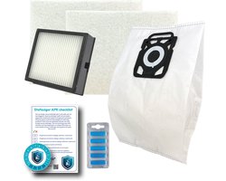 Multaparts® stofzuiger-APK set geschikt voor Nilfisk King serie | Complete onderhoudsset met stofzuigerzakken (10 x), motorfilter (2 x), HEPA filter, APK-checklist & APK-sticker | Maak je stofzuiger als nieuw
