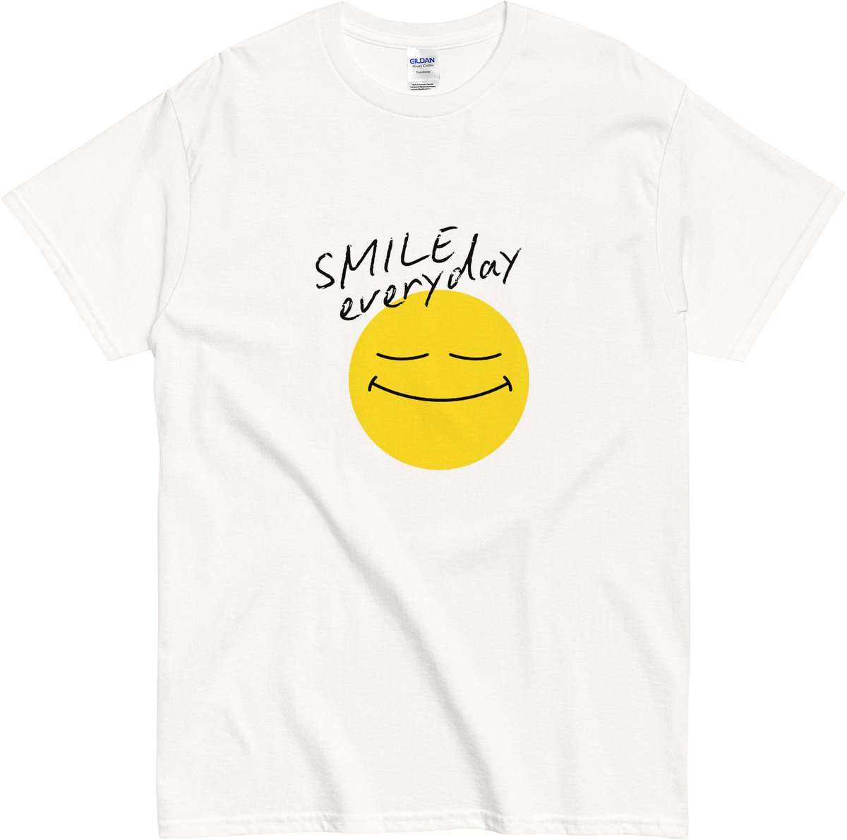 Smile Everyday Tshirt - Dames en Heren - Vrolijk Shirt met Lachende Smiley - Wit - XL
