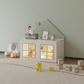Speelgoedkist Vipsali 56x60x33 cm mintgroen en wit [en.casa]