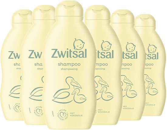 Zwitsal Shampoo - Baby - prikt niet in de oogjes en helpt het babyhuidje te beschermen - 6 x 200 ml