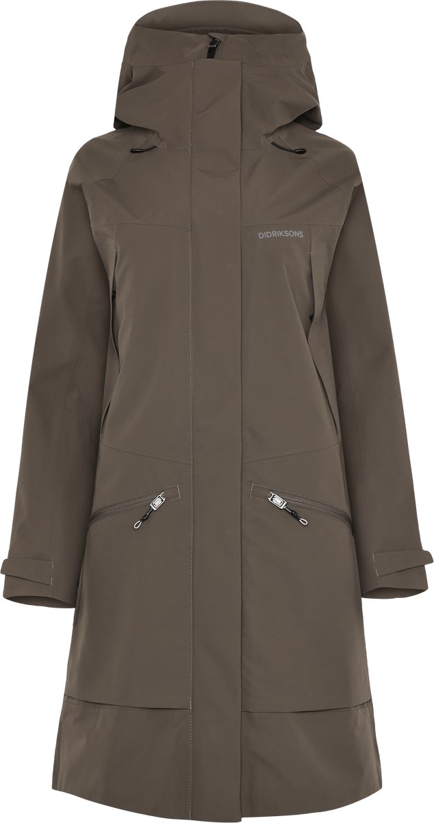Didriksons ILMA WNS PARKA 8 Dames Outdoorjas Mocha Bruin
