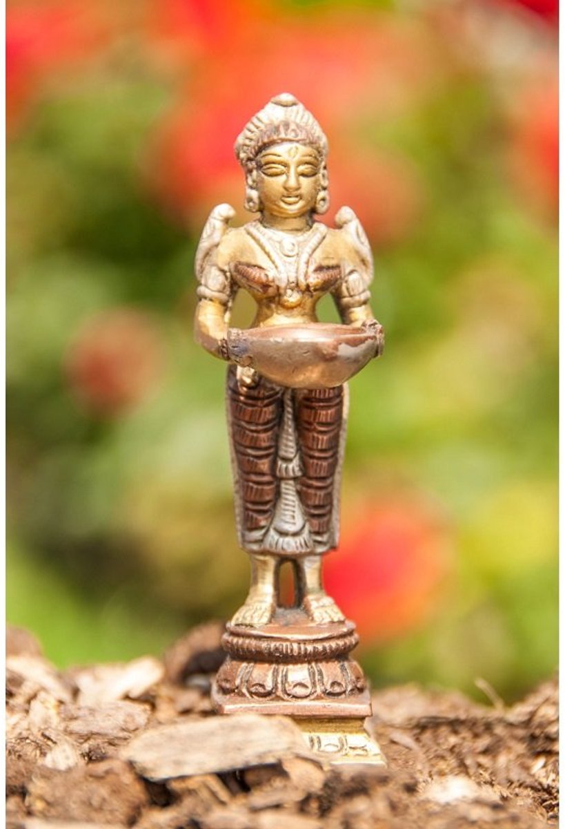 Lakshmi messing staand 10,5 cm