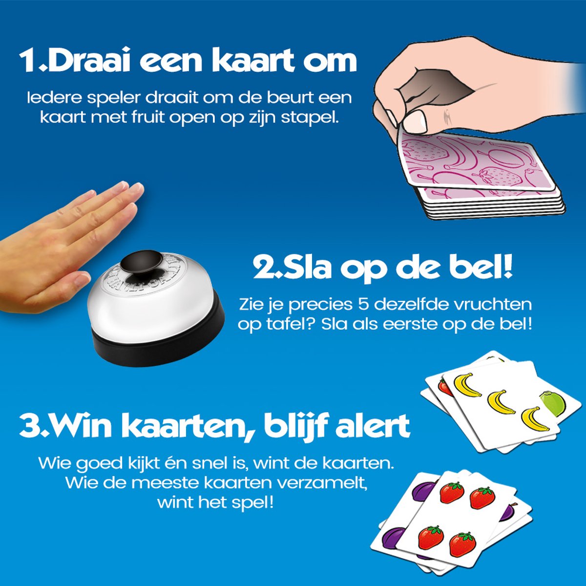999 Games - Halli Galli - Actiespel - Het spel met de bel - Kinderspel - Gezelschapsspel - Familiespel - Reactiespel - Klein cadeautje — afbeelding 5