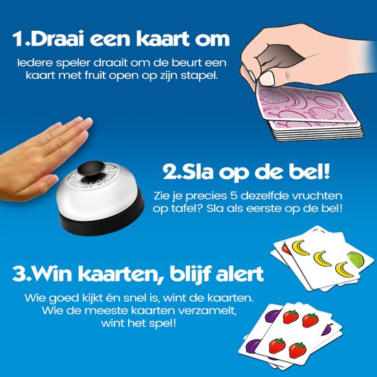 999 Games - Halli Galli - Actiespel - Het spel met de bel - Kinderspel - Gezelschapsspel - Familiespel - Reactiespel - Klein cadeautje