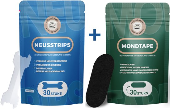 Rustige Nacht Slaapbundel Mondtape + Neusstrips