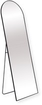 Buxibo Ovale Boogspiegel – Gehard Veiligheidsglas Staande Spiegel – Volledige Lengte – 160x60 cm – Zwart
