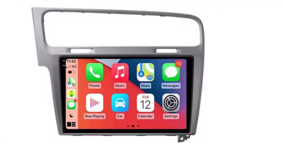 Navigatiesysteem auto met scherm - autoradio geschikt voor CarPlay en Android auto - bluetooth radio - geschikt voor Volkswagen Golf 7 2013-2020
