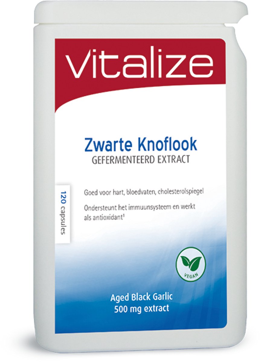 Goedkoopste Vitalize Zwarte knoflook 120 capsules | Gefermenteerd extract - Voor het behoud van een verantwoord cholesterolgehalte