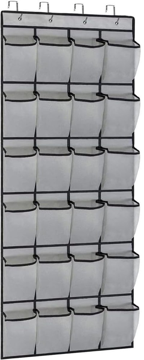Ibenzoa® Ruimtebesparende Opbergoplossing voor Schoenen en Accessoires – 24 Netvakken met Verstelbare Haken