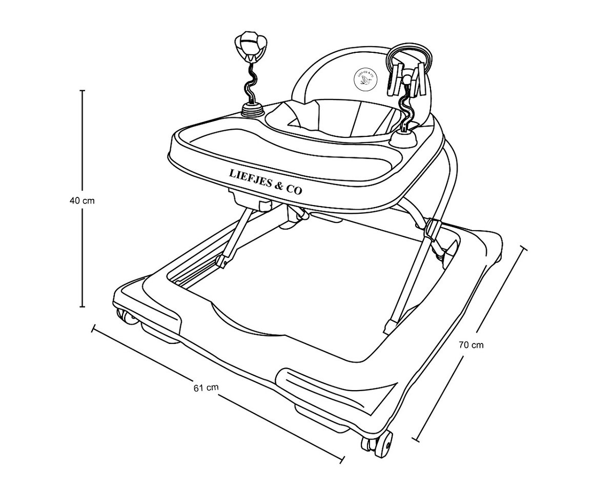 Liefjes & Co Loopstoel - Babywalker Grijs – foto 6