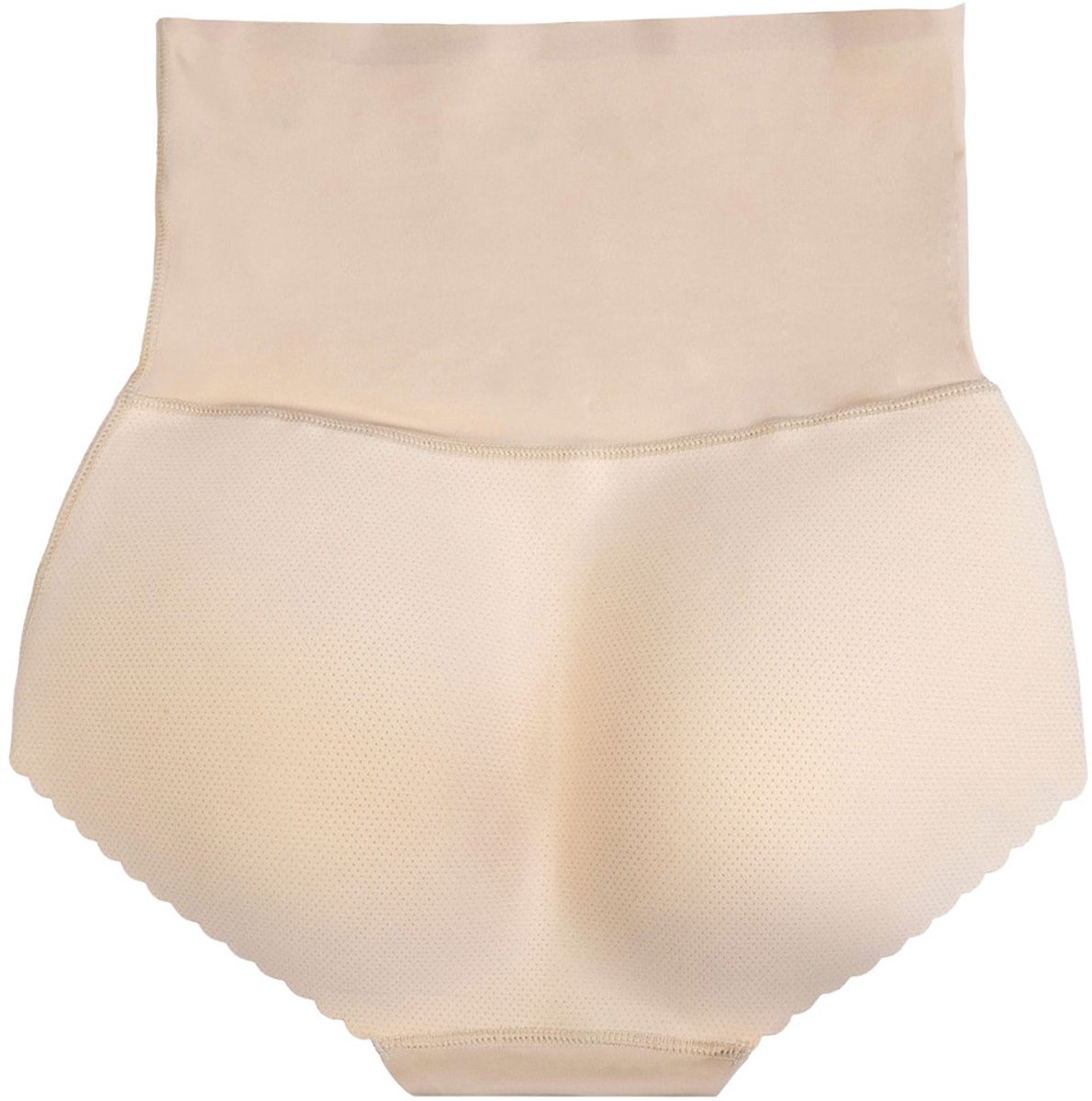 Bye Bra gewatteerde slip met hoge taille, corrigerend ondergoed, ademend, billenversterkend, billenliftend, figuurcorrigerende lingerie voor vrouwen, beige, maten: S, M, L (S)