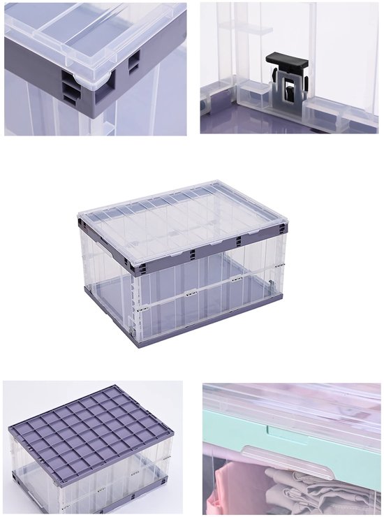 Fetcoi Schoenendozen, stapelbaar, transparant, kunststof, opbergbox met