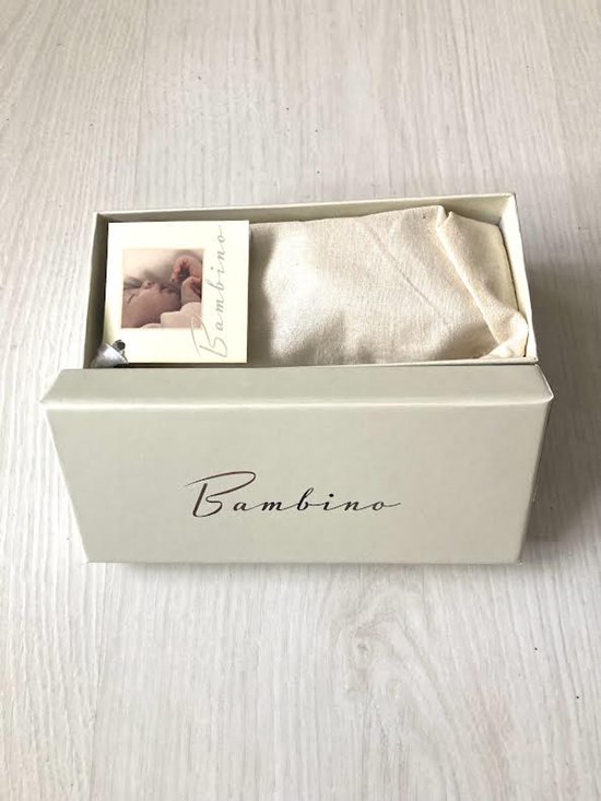 Bambino - Verzilverd baby kado - Borstel- en Kamset met Hobbelpaard Icoon - Silver Plated - babycadeau -doop - geboorte van Merkloos — afbeelding 2