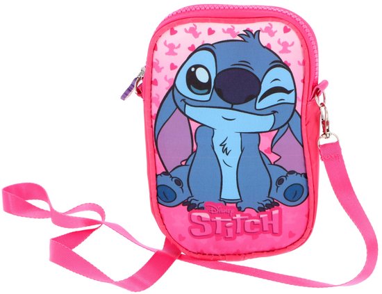 Lilo & Stitch Schoudertas - Telefoontas - 21 x 16 x 6 cm - Roze