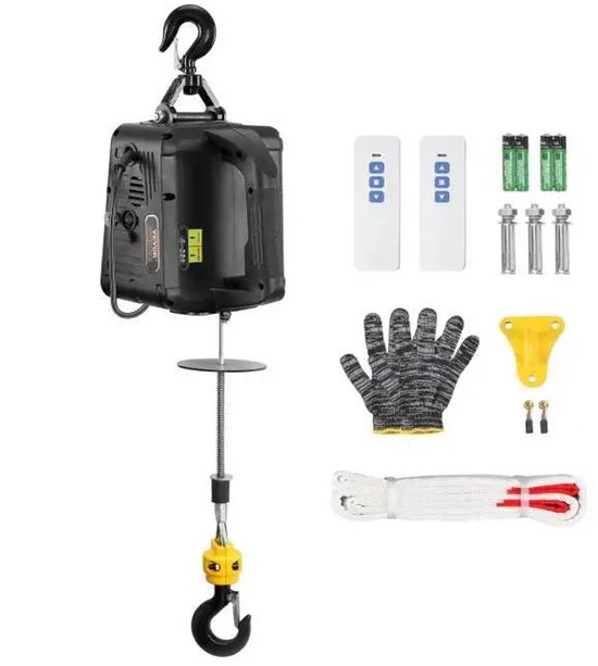 HOP- Palan Electrique 220V Treuil à Câble Electrique Avec Télécommande18 mètres 500KG-1000KG