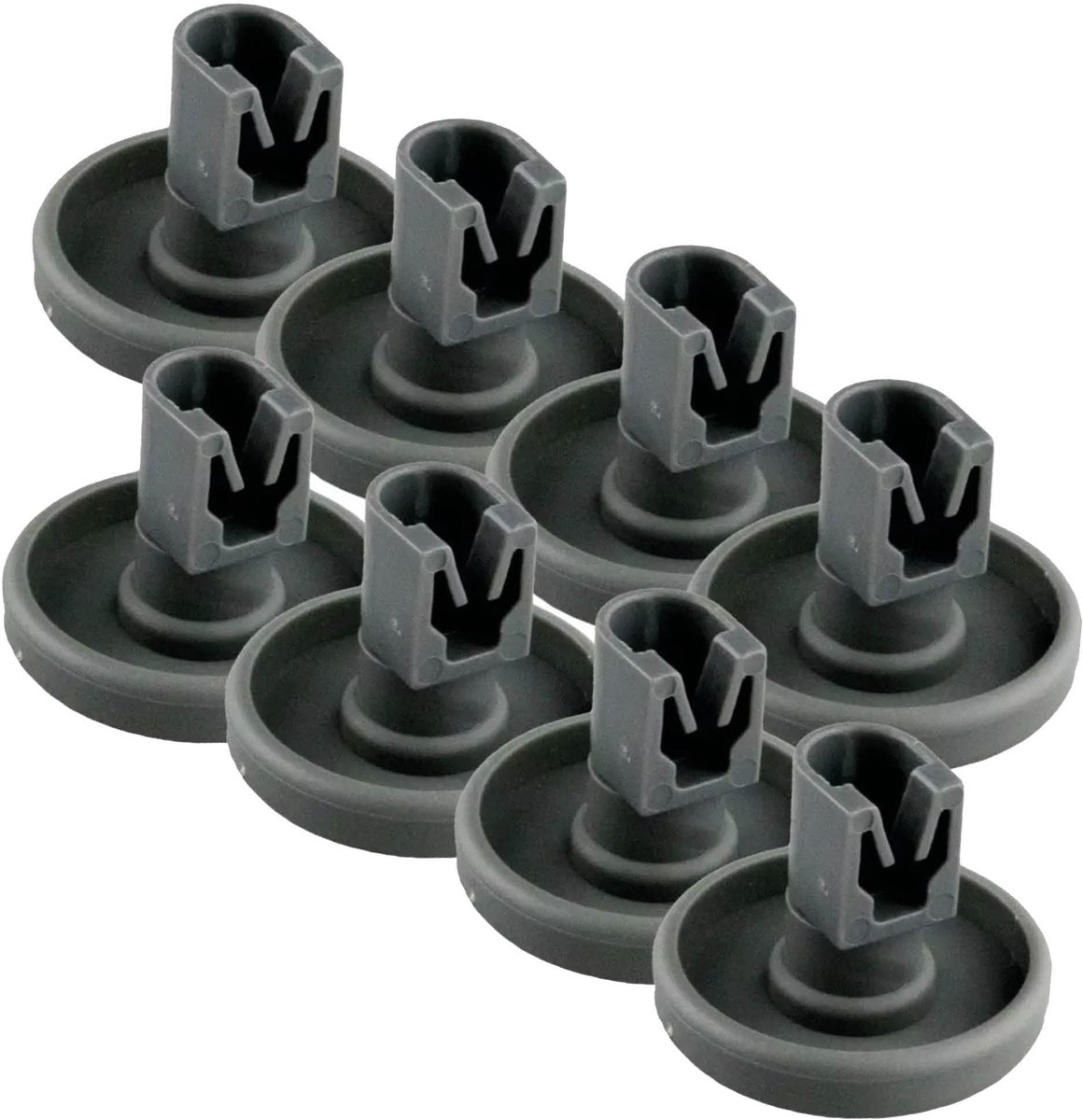 Multaparts® wielen onderkorf vaatwasser - set van 8 stuks - | Afmetingen Ø 40 mm wiel, 29 mm hoog | O.a. geschikt voor AEG, Atag, Electrolux, Etna, IKEA, Juno, Pelgrim, Zanussi | Alternatieve wieltjes 50269757006, 50286965004
