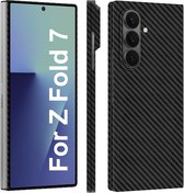 Coque Ultra fine en fibre de carbone noire pour Samsung Galaxy Z Fold 7