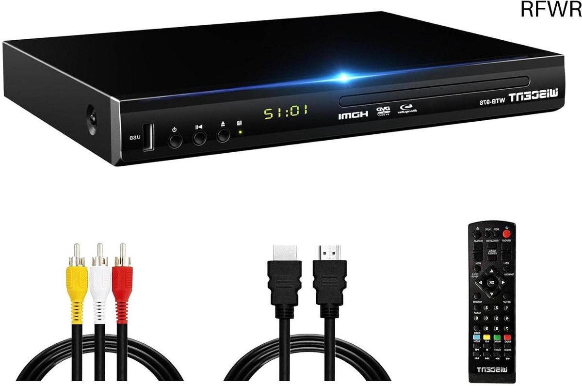 RFWR® Full HD Blu-Ray & DVD-speler met USB-ingang en meerdere uitgangspoorten