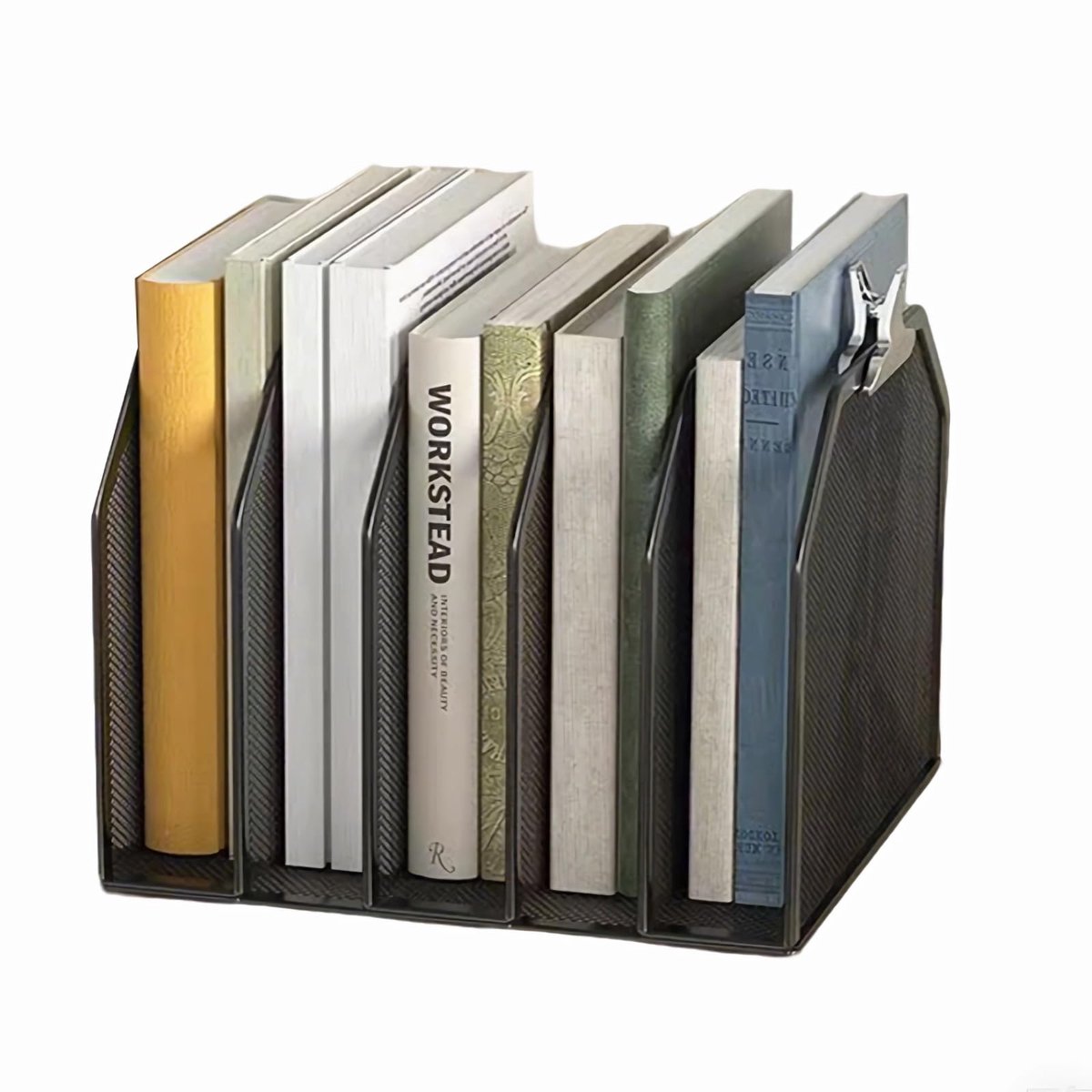 Ibenzoa® Metalen Bureau-Organizer met Vijf Verticale Sleuven voor Brieven en Postkaarten
