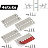 Attrape-porte magnétique - Lot de 4 - Ferme-porte magnétique - Aimant de porte - Aimant de serrure de porte - Aimant d'armoire - Loquet de porte - Attrape-porte magnétique - Aimant de tiroir - Aimants doubles