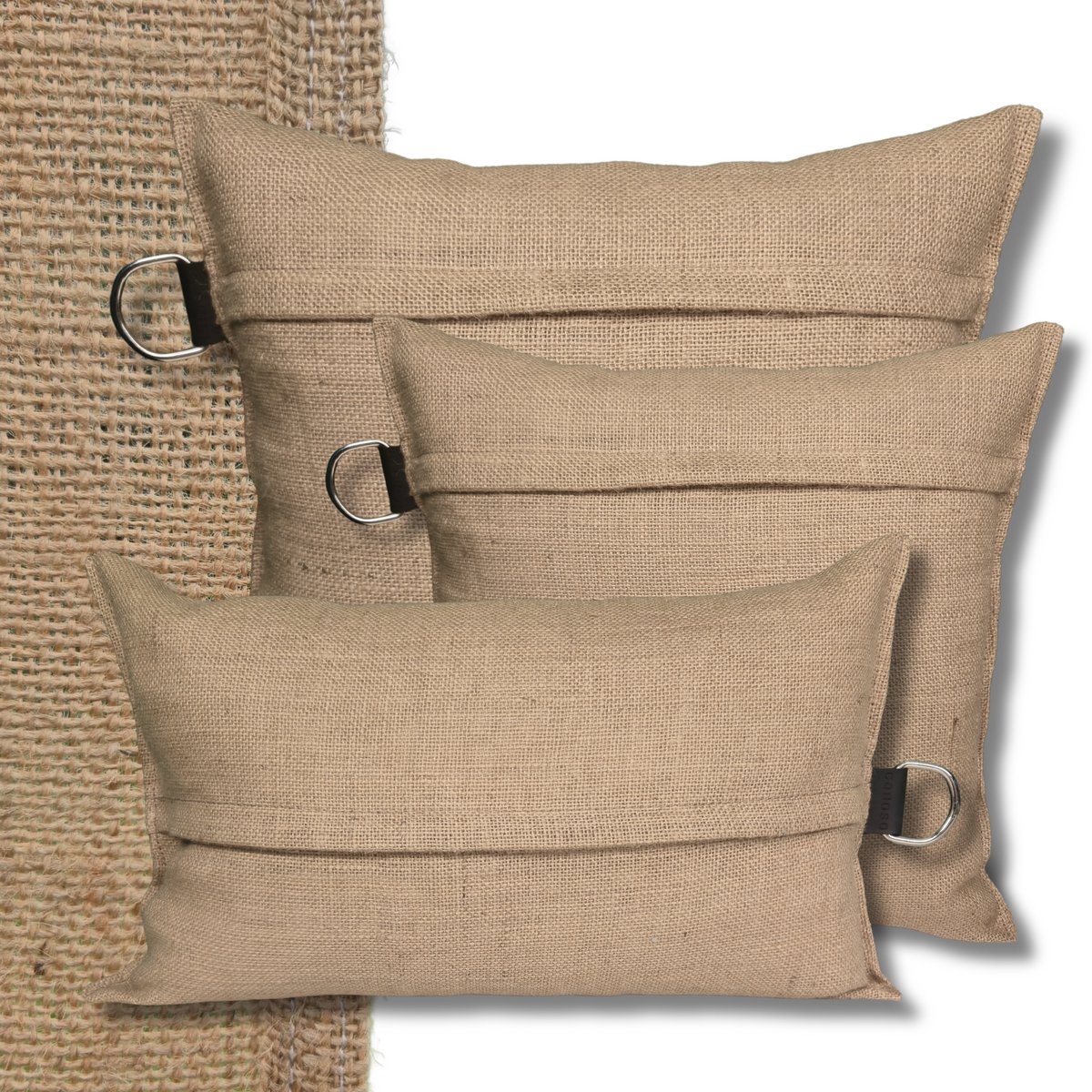 COHOSO® - Jute Sierkussen Hoes - 30x50 cm - Sierkussens Buiten - Boho Kussen - Jute Kussen - Natuurlijk Kussen