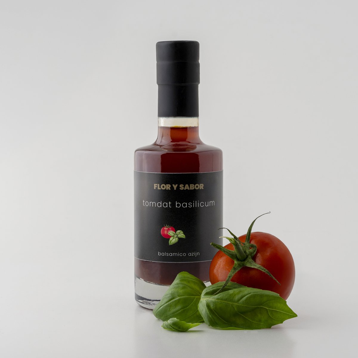 Flor y Sabor balsamico tomaat-basilicum 9 jaar gerijpt - 500ml fles