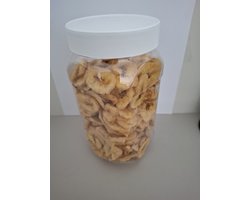 Bananenchips- Gezoete bananenchips- Papegaaienvoer- Vogelsnacks- Pot 300 gram