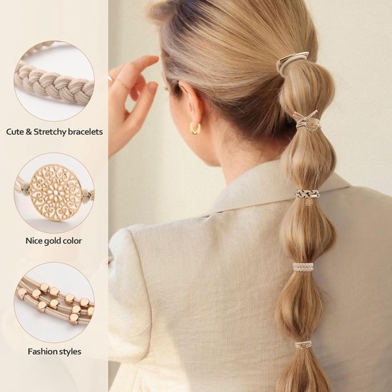 BOTC Haar Elastiekjes - Boho Armbandjes - 10 stuks - Haarbanden - 5 ...